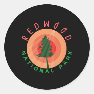 Redwood National Park California Visitor Tourist Ronde Sticker