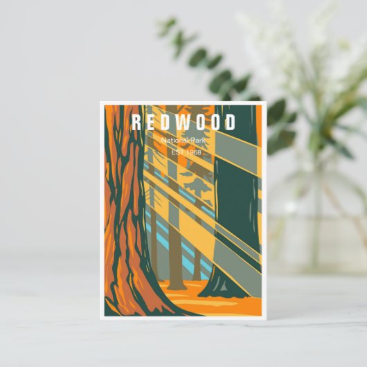 Redwood National Park Californië  bos Briefkaart (Staand voorkant)