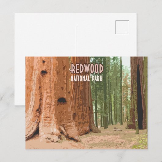 Redwood National Park Californië Briefkaart (Voorkant / Achterkant)