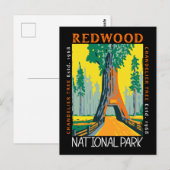 Redwood National Park Chandelier Distress Briefkaart (Voorkant / Achterkant)
