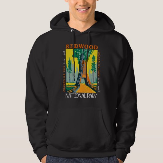 Redwood National Park Chandelier Distress Hoodie (Voorkant)