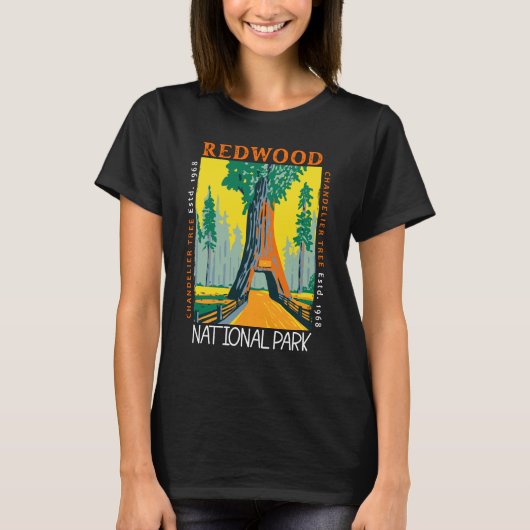Redwood National Park Chandelier Distress T-shirt (Voorkant)
