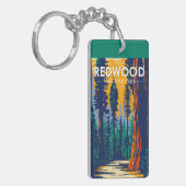 Redwood National Park  dubbelzijdig Sleutelhanger (Voorkant Links)
