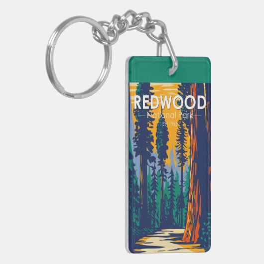 Redwood National Park  dubbelzijdig Sleutelhanger (Voorkant Links)