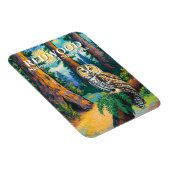 Redwood National Park Forest Owl Van Gogh Style Magneet (Rechterzijde)
