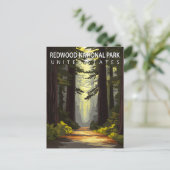 Redwood National Park Hiking Forest Briefkaart (Staand voorkant)