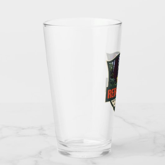 Redwood National Park Illustratie Retro Badge Glas (Rechts)