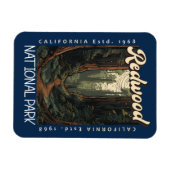 Redwood National Park Retro in nood Magneet (Horizontaal)