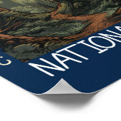 Redwood National Park Retro in nood Poster (Hoek)