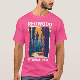 Redwood National Park Retro Outdoor Campin T-shirt