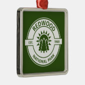 Redwood National Park Sun Trees Metalen Ornament (Rechts)