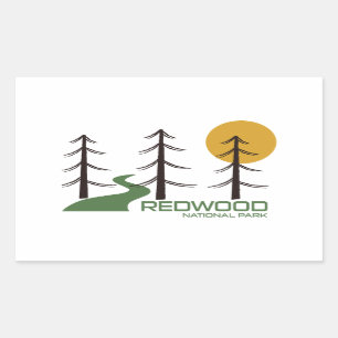 Redwood National Park Trail Rechthoekige Sticker