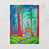 Redwood National Park Travel Art Briefkaart (Voorkant)
