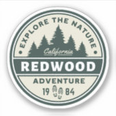 Redwood National Park Travel Sticker (Voorkant)