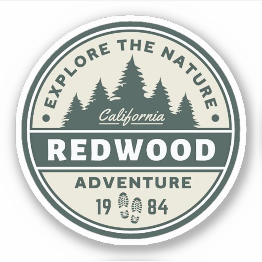 Redwood National Park Travel Sticker (Voorkant)