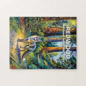 Redwood National Park Van Gogh-bos vos aangepast Legpuzzel (Horizontaal)