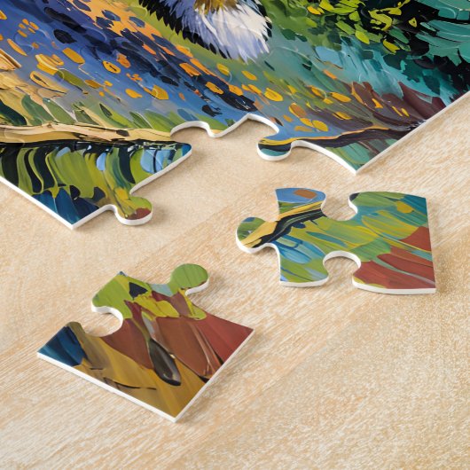 Redwood National Park Van Gogh Forest Fox Custom Legpuzzel (Zijkant)