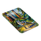 Redwood National Park Van Gogh Forest Fox Custom Magneet (Rechterzijde)