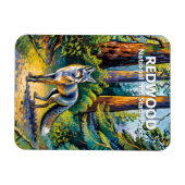 Redwood National Park Van Gogh Forest Fox Custom Magneet (Horizontaal)