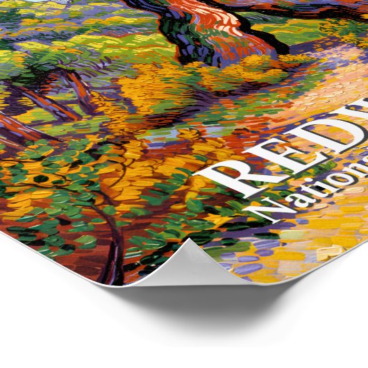 Redwood National Park Van Gogh Style Forest Custom Poster (Hoek)
