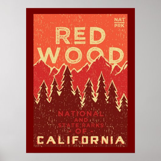 Redwood National Park Vintage Poster (Voorkant)