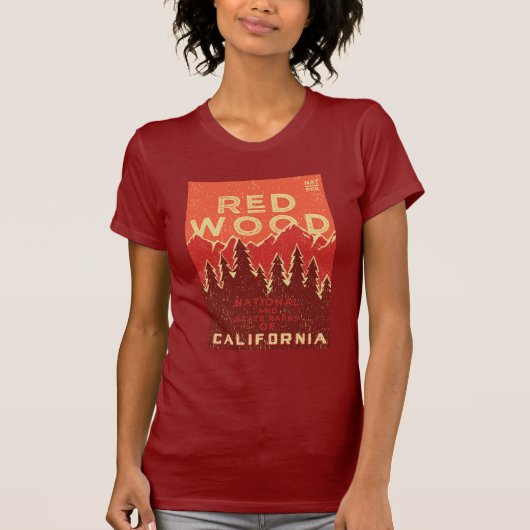 Redwood National Park Vintage Poster T-shirt (Voorkant)