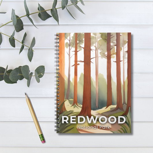 Redwood National Park | Waterverf Travel Art Notitieboek