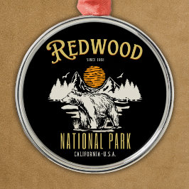 Redwood National Park Wooded landscape Metalen Ornament
