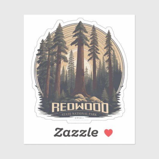 Redwood National State Park, Californië Sticker (Vel)