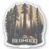 Redwood National State Park, Californië Sticker (Voorkant)