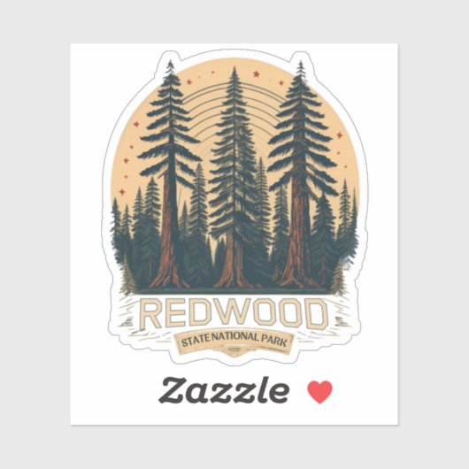 Redwood National State Park, Californië Sticker (Vel)