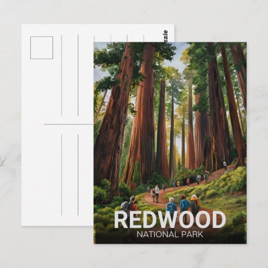Redwood National State Park, Kust van Californië Briefkaart (Voorkant / Achterkant)