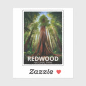 Redwood National State Park, Kust van Californië Sticker (Vel)
