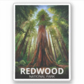Redwood National State Park, Kust van Californië Sticker (Voorkant)