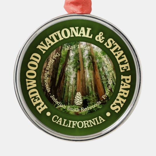 Redwood National & State Parks (NP2) Metalen Ornament (Voorkant)