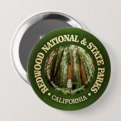 Redwood National & State Parks (NP2) Ronde Button 4,0 Cm (Voorkant /achterkant)