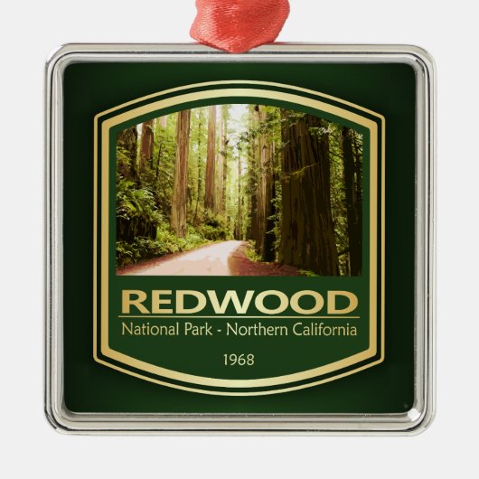 Redwood NP (PF1) Metalen Ornament (Voorkant)
