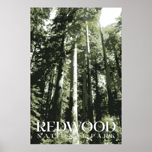Redwood Poster, National Park Afdrukken Poster (Voorkant)