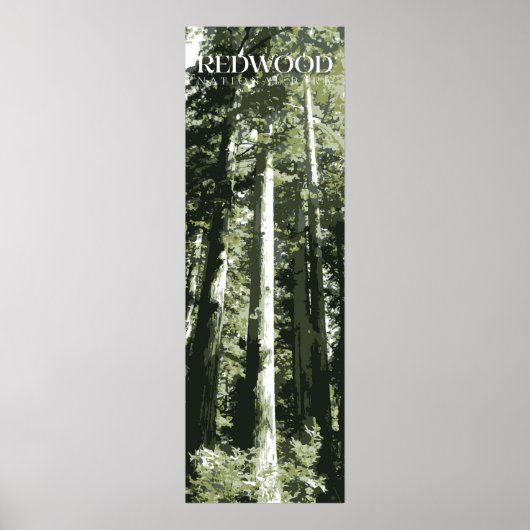 Redwood Print, Nationaal Park Poster, 12x36" Poster (Voorkant)