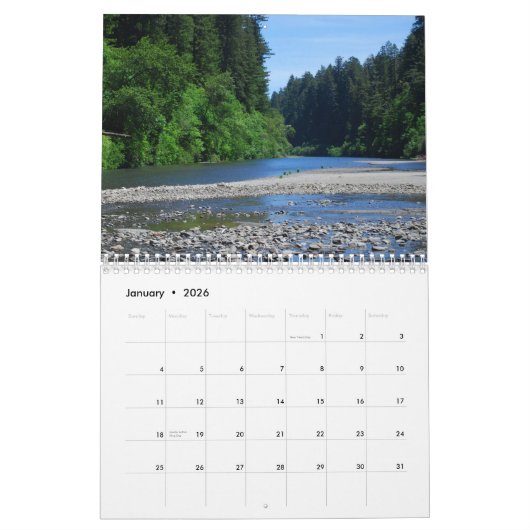 Redwood State Parks Kalender (Jan 2026)