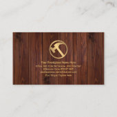 Redwood Timer Layers Hammer Handyman Carpenter Visitekaartje (Achterkant)