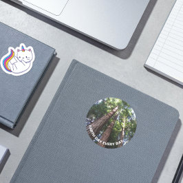 Redwood Trees Foto Earth Day Ronde Sticker