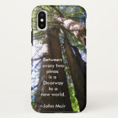 Redwood Trees met Muir Quote Case-Mate iPhone Case (Achterkant)