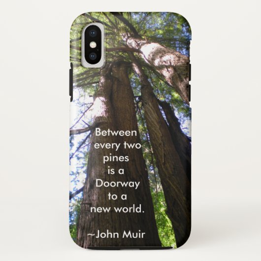 Redwood Trees met Muir Quote Case-Mate iPhone Case (Achterkant)