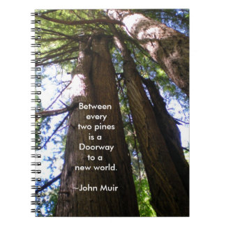 Redwood Trees met Muir Quote Notitieboek