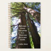 Redwood Trees met Muir Quote Planner (Voorkant)