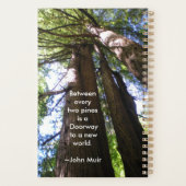 Redwood Trees met Muir Quote Planner (Achterkant)