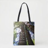 Redwood Trees met Muir Quote Tote Bag (Voorkant)