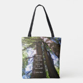 Redwood Trees met Muir Quote Tote Bag (Achterkant)