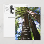 Redwood Trees Muir Quote Briefkaart (Voorkant / Achterkant)
